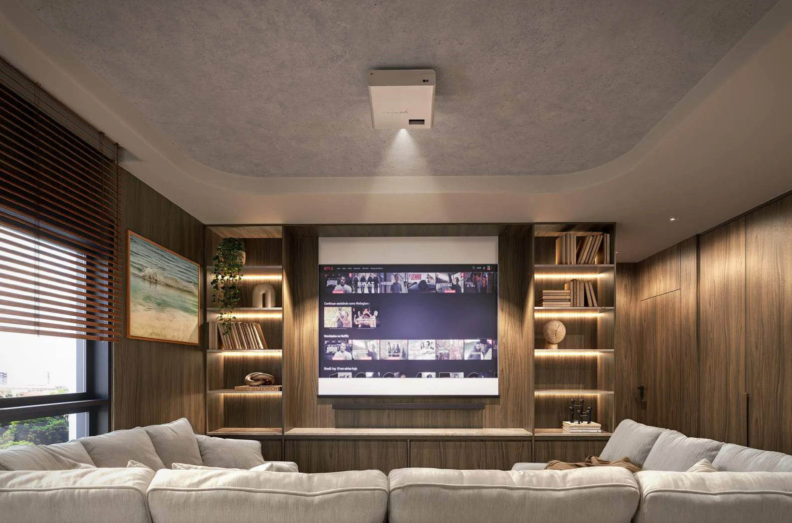 Estar íntimo do Residencial Aura