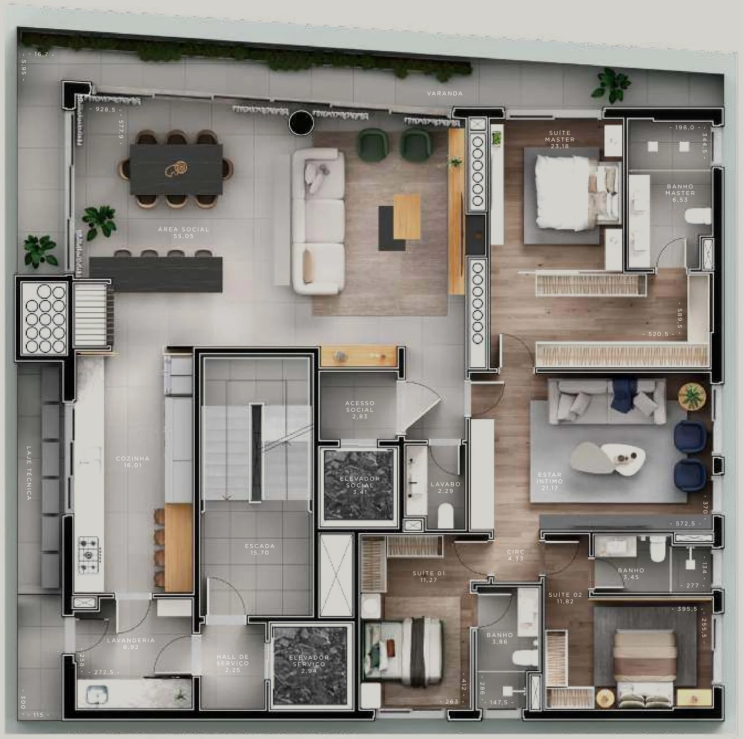 Planta do Residencial Aura